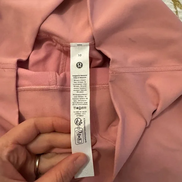 Lululemon align 25” leggings pink women’s size 10 - Picture 4 of 9